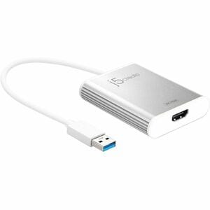 j5create JUA354-N A/V Adapter - 1 - 1 x USB 3.0 Type A - Male - 1 x HDMI 2.1 Digital Audio/Video - Female - 3840 x 2160 Su