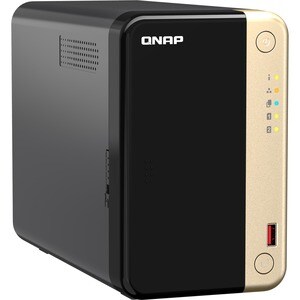 QNAP Turbo NAS TS-264-8G 2 x Total de compartimentos Sistema de armazenamento SAN/NAS - 4 GB Flash Memory Capacity Celeron
