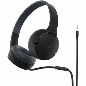 Belkin SOUNDFORM Mini Kabel Kopfbügel Stereo Headset - Schwarz - Binaural - Ohrumschließend - 121,9 cm Kabel - Host-Schnit