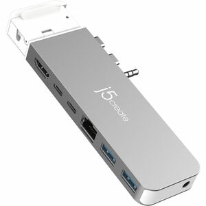 j5create JCD395-N USB4 Docking Station for Keyboard, Notebook, Speaker, Monitor, Flash Drive - Charging Capability - Space