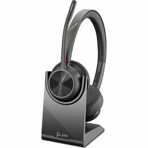 Poly Voyager 4320 Microsoft Teams Certified Headset + BT700 Dongle + Charging Stand - Microsoft Teams Certification - Siri