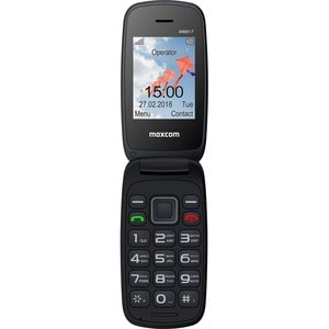 Telefono di funzione MaxCom MM817 - 2G - 6,1 cm (2,4") TFT 240 x 320 - Nero - Flip - 2 Supporto SIM - SIM-free - Rear Came
