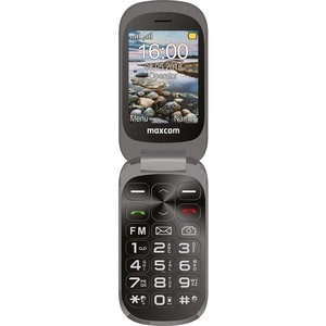 Telefono di funzione MaxCom MM825 - 2G - 7,1 cm (2,8") TFT 240 x 320 - Nero - Flip - 2 Supporto SIM - SIM-free - Rear Came