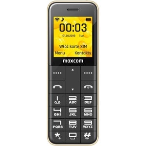 Telefono di funzione MaxCom Classic MM111 - 2G - 3,7 cm (1,4") TFT 128 x 128 - Single core (1 Core) - Nero - Bar - 1 Suppo