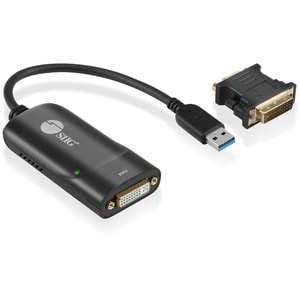 SIIG USB 3.0 to DVI/VGA Pro adapter - 1080p - USB 3.0 5 Gbps - included DVI to VGA adapter - SIIG USB 3.0 to DVI/VGA Pro A