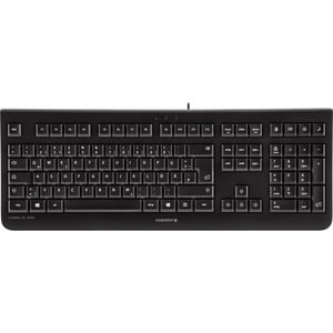 CHERRY Keyboard - Cable Connectivity - USB Interface - Switzerland - Black - LPK Keyswitch - 109 Key(s) - Browser, Email, 
