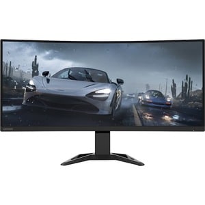 Lenovo G34w-30 34" Class UW-QHD Curved Screen LCD Monitor - 21:9 - Raven Black - 86.4 cm (34") Viewable - Vertical Alignme