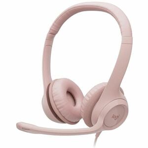 Logitech ClearChat H390 Wired Over-the-head Stereo Headset - Rose - Binaural - Ear-cup - 3000 cm - Bluetooth - 20 Hz to 20