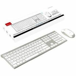Macally Bluetooth Keyboard and Mouse for Mac - Scissors Wireless Bluetooth Keyboard - 110 Key - Aluminum - Wireless Blueto