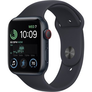 Apple Watch SE Smart Watch - 4.40 cm (1.73") Case Height - 3.80 cm (1.50") Case Width - Midnight Case Color - Midnight Ban