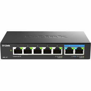Switch Ethernet D-Link DMS-107 7 Porte - Gigabit Ethernet, 2.5 Gigabit Ethernet - 10/100/1000Base-T, 2.5GBase-T - 2 Layer 