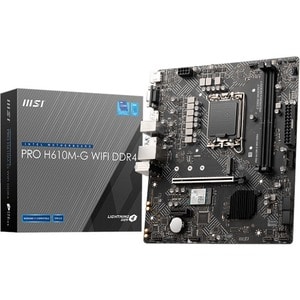 MSI H610M-G WIFI DDR4 Desktop Motherboard - Intel H610 Chipset - Socket LGA-1700 - Micro ATX - Pentium Gold, Celeron Proce