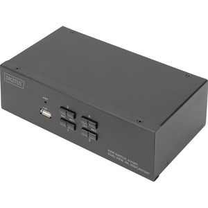 Digitus DS-12880 KVM Switchbox - 4 Computer(s) - 3840 x 2160 - 7 x USB - USB 2.0 - 10 x DisplayPort