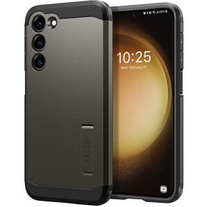 Spigen Tough Armor Case for Samsung Galaxy S23 Smartphone - Gunmetal - Drop Resistant, Impact Resistant - Thermoplastic Po