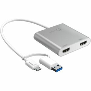 j5create JCA365-N Adaptador A/V - 1 - 3840 x 2160 Supported - Prata
