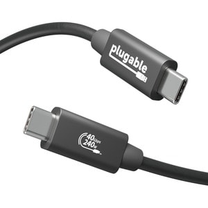 Plugable USB4 Cable with 240W Charging, 3.3 Feet (1M), USB-IF Certified - 1x 8K Display, 40 Gbps, Compatible with USB 4, T