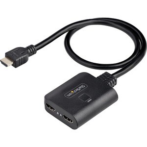 StarTech.com 2-Port HDMI Splitter, 4K 60Hz HDMI 2.0 Video, 4K HDMI Splitter 1 In 2 Out, 1x2 HDMI Display/Output Splitter, 