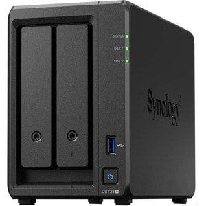 DS723+ 2Bay 2.6 GHZ DC 2GB DDR4 2x GBE 1x USB3.2 Gen I 1x ESATA