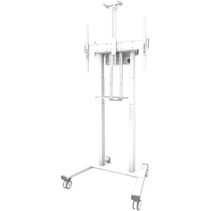 Neomounts Display Cart - 110 kg Capacity - 4 Casters - Steel - 1019 mm Width x 831 mm Depth x 2127 mm Height - White