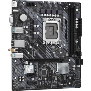 ASRock H610M/ac Desktop Motherboard - Intel H610 Chipset - Socket LGA-1700 - Micro ATX - 64 GB DDR4 SDRAM Maximum RAM - DD