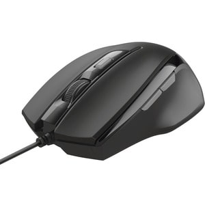 Trust Voca Maus - USB 2.0 - Optisch - 6 Taste(n) - Schwarz - Kabel - 2400 dpi Auflösung - Scroll-Rad - Rechtshändig