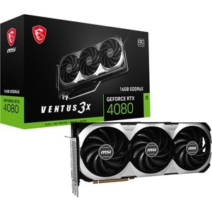 MSI NVIDIA GeForce RTX 4080 Graphic Card - 16 GB GDDR6X - 7680 x 4320 - 2.54 GHz Core - 256 bit Bus Width - PCI Express 4.