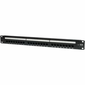 Tripp Lite series N052-024 24 Port(s) Network Patch Panel - TAA Compliant - 24 x RJ-45 - 24 x RJ-11 - 1U High - 19" Wide -