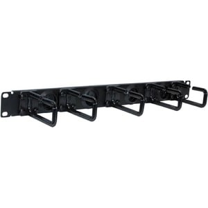 Tripp Lite series SRCABLERING1U Cable Organizer - Black - Cable Panel - 1U Rack Height x 19" Panel Width - Steel