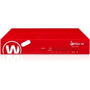 WatchGuard Firebox T45-PoE Network Security/Firewall Appliance - Intrusion Prevention - 5 Port - 10/100/1000Base-T - Gigab