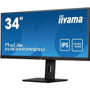 Moniteur LCD iiyama ProLite XUB3493WQSU-B5 34" Class UW-QHD - 21:9 - Noir mat - 86,4 cm (34") Viewable - ADS-IPS - WLED Ré