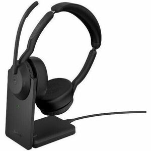 Jabra Evolve2 55 Wireless On-ear Stereo Headset - Binaural - Supra-aural - 3000 cm - Bluetooth - 20 Hz to 20 kHz - MEMS Te