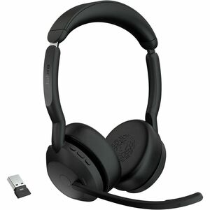 Cuffie Jabra Evolve2 55 Wireless On-ear Stereo - Nero - Binaural - Ear-cup - 3000 cm - Bluetooth - 20 Hz a 20 kHz - Tecnol
