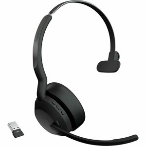 Jabra Evolve2 55 Wireless On-ear Mono Headset - Monaural - Supra-aural - 3000 cm - Bluetooth - 20 Hz to 20 kHz - MEMS Tech