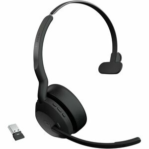Jabra Evolve2 55 Wireless On-ear Mono Headset - Monaural - Supra-aural - 3000 cm - Bluetooth - 20 Hz to 20 kHz - MEMS Tech