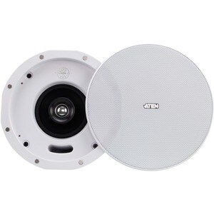 ATEN AS104 2-way Ceiling Mountable Speaker - 30 W RMS - White - 60 W (PMPO) - 4" Paper Cone Woofer - 0.79" Polyetherimide 