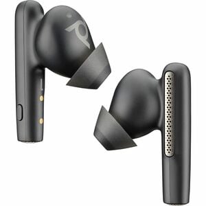Poly Voyager Free 60 UC True Wireless Earbud Stereo Earset - Carbon Black - Siri, Google Assistant - Binaural - In-ear - 3