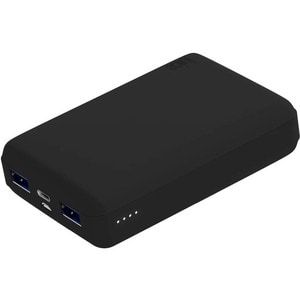 JUICE ECO 4 Power Bank - Black - For Smartphone, USB Type A Device, USB Type C Device - 12000 mAh - 3 A - 5 V DC Output - 