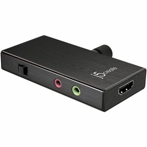 j5create JVA02 Videoaufnahmegerät - Schwarz - Funktionen: Videoaufnahme, Video-Streaming, Videoaufzeichnung, Audio-Umschal