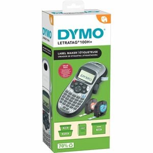 Dymo LetraTag 100H Plus Handheld Label Maker - Direct Thermal - 5 Font Size - Label - Silver - Handheld - Underline, Auto 