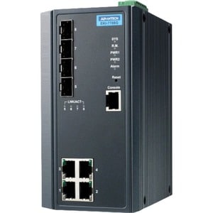 Advantech EKI-7700 EKI-7708G-2FVI 4 Ports Manageable Ethernet Switch - Gigabit Ethernet - 10/100/1000Base-TX, 1000Base-SX/