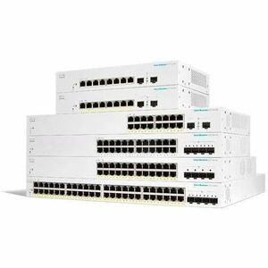 Cisco Business 220 CBS220-16P-2G 16 端口 可管理 以太网交换机 - Gigabit Ethernet - 10/100/1000Base-T, 1000Base-X - 2 层支持 - 模块化 - 2 SFP