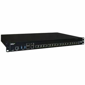 Digi Connect EZ 16 MEI Dual Power - Serial Server, 16-port, RS-232/422/485, Dual AC Power, US Power Cords - 256 MB - Twist