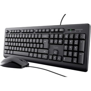 Trust - Kit clavier et souris filaires silencieux, étanche et ambidextre PRIMO