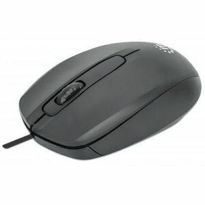 Mouse Optico Estándar USB Negro - Cable - 1000 dpi - Rueda de desplazamiento - Simétrico