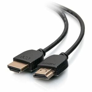 C2G 6ft Plus Series Slim Flexible HDMI Cable with Low Profile Connectors - VW-1 Rated - 4K 60Hz - M/M - Black (2 Pack) - 6