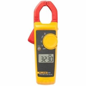 Fluke 323 True RMS Clamp Meter - 600 V, 400 A AC - 600 V DC - CAT III 600V - Data Hold