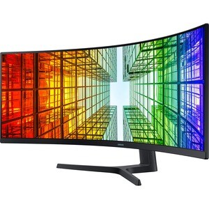 Samsung S49A950 124,5 cm (49 Zoll) Gekrümmter Bildschirm LCD-Monitor - 32:9 Format - 1244,60 mm Class - Vertical-Alignment-Technologie (VA) - Quantum-Dot-LED Hintergrund-beleuchtung - 5120 x 1440 Pixel Bildschirmauflösung - Helligkeit4 ms - 120 Hz Refresh Rate - HDMI - DisplayPort