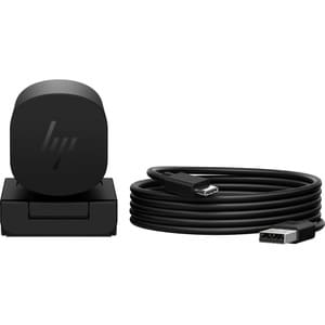 HP 965 网络摄像头 - 8 百万象素 - USB 3.0 A 型 - 3840 x 2160 视频 - CMOS 传感器 - 自动对焦 - 100° Angle - 三脚架 - 麦克风 - Windows 10, Windows 11, 
