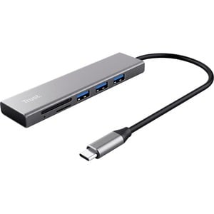 Trust - Hub 5-en-1 aevc 3 ports USB 3.2, 1 port micro SD et 1 port SD HALYX