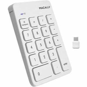 Macally keypad - Wireless Connectivity - RF - 2.40 GHz - USB Type C Interface - 18 Key(s) - MacBook, Chromebook, Computer,